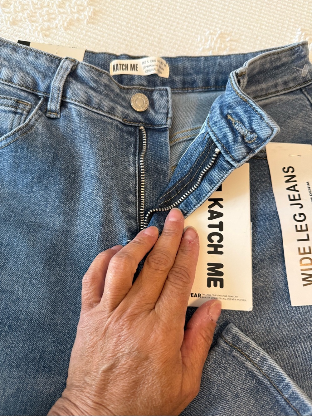 Katch Me wide leg jeans , NWT , sz 6 - Picture 3 of 10